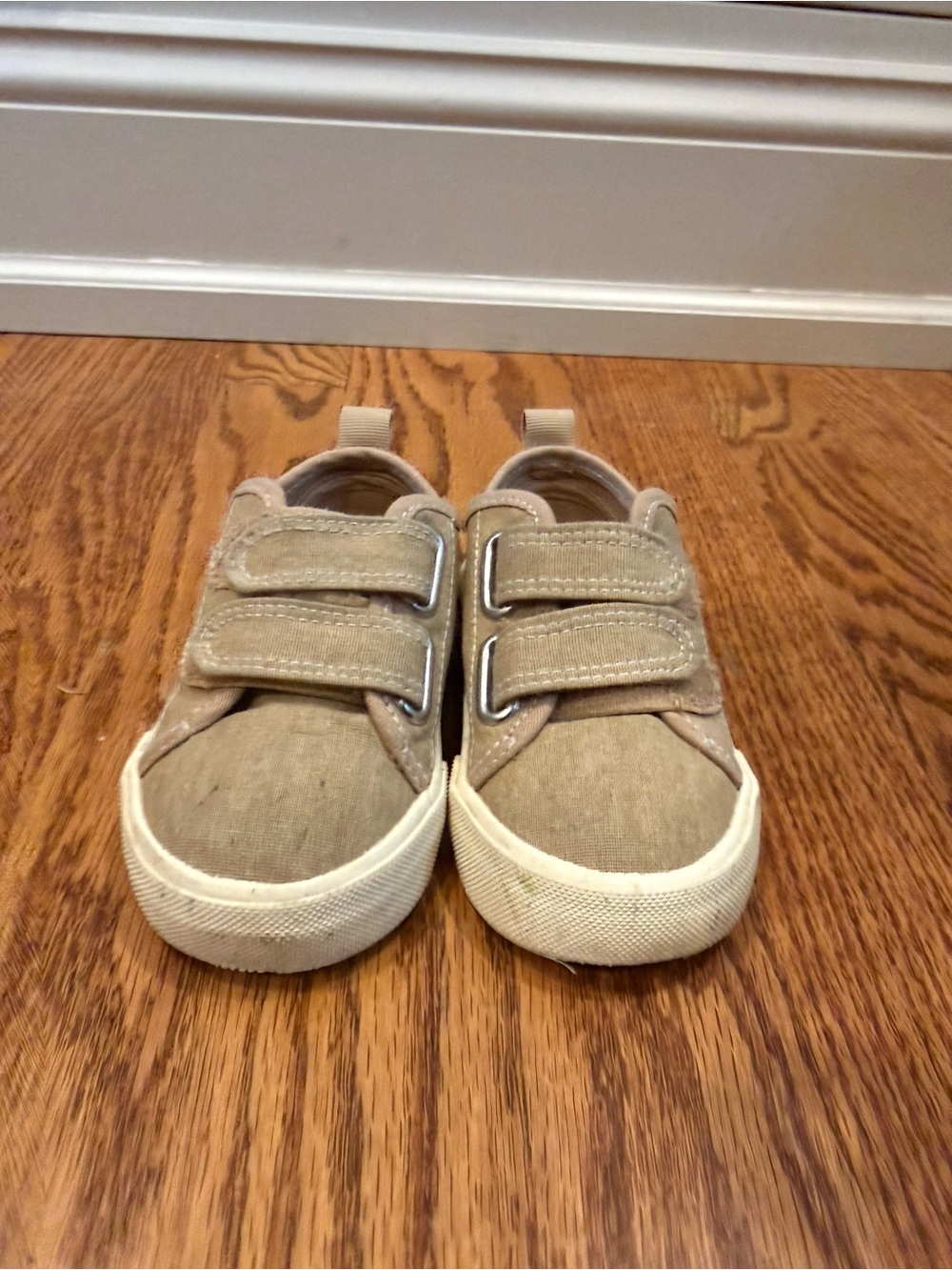 H&M Tan Canvas Velcro Kids Sneakers